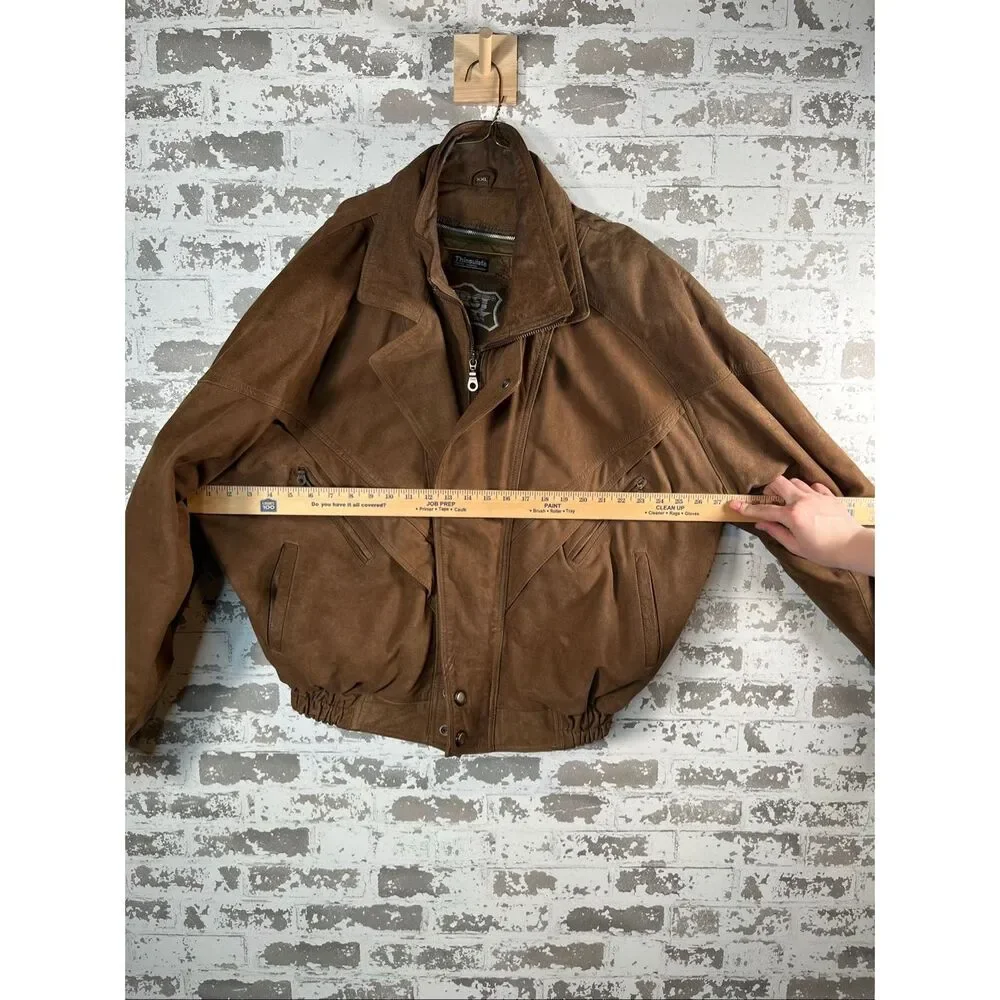 First genuine leather | brown leather bomber jacket with removable lining